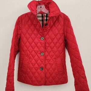 Burberry Red Quilted Jacket